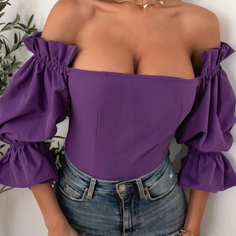 Blouse purple size Large . New